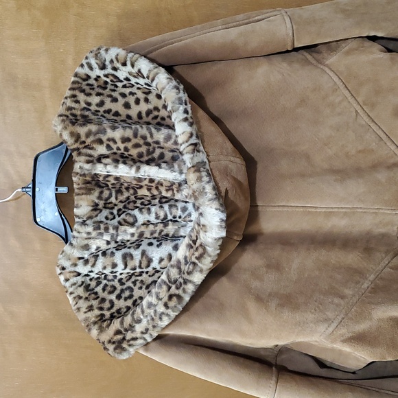 Maurices Leather Suede Animal Print Jacket - Picture 6 of 8